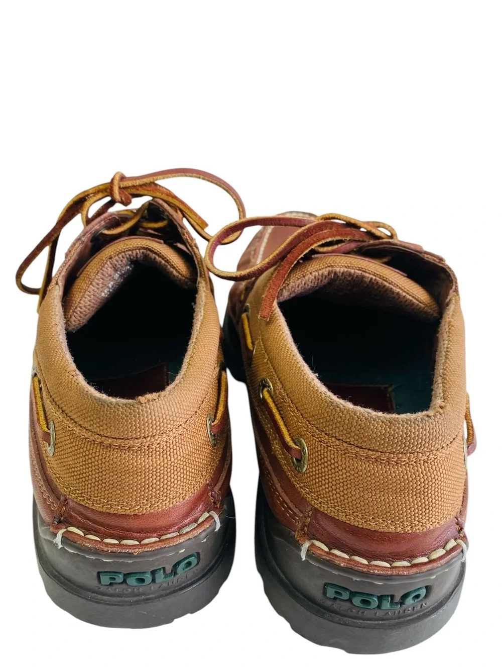 Polo Ralph Lauren Brown Country Ranger Deck Leather Boat Shoes Size 10.5